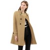 INSPIRE CHIC Women's Stand Collar Double Breasted Slant Pockets Trendy Outwear Winter Coat - 2 of 4