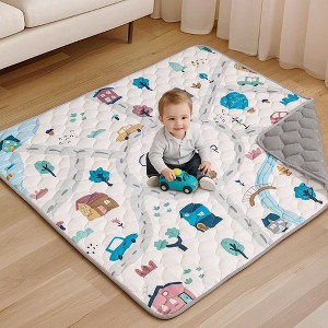 GOTGELIF 50"x50" Extra-Thick Cushioned Foam Baby Play Mat Foldable & Non-Slip Tummy Time Mat - 1 of 4