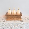 Pavilion Gift Company - Hammered Copper Pedestal - 7" x 2.5" Candle Stand For CC Wax Candles - Candle Holders - 2 of 4
