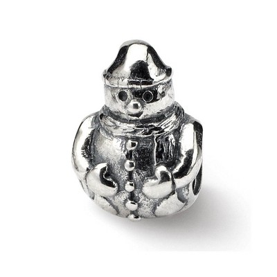 Black Bow Jewelry Sterling Silver Classic Snowman Bead Charm