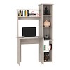 PAGED Writintg Desk with Two Superior Shelves, Spacious top surface to place Screen and Keyboard, Six Cubbies, White - 3 of 4