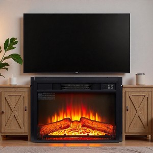 NAYSAYE Indoor Fireplace Insert with Realistic Flame for Cozy and Stylish Living Room Decor, Black, 23"*5.16"*17.13" - 1 of 4