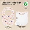 KeaBabies 8pk Organic Baby Bibs for Boy, Baby Drool Bib for Baby Boys and Girls, Newborn Teething Bibs - 3 of 4