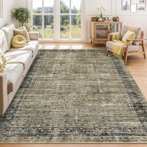 Vintage Non-Slip Rug, Washable Rug, Modern Home Decor, Vintage Carpet, For Bedroom, Laundry Room - 1 of 4
