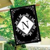 Briarwood Lane Double Sided House Flag 40x28 For Outdoor Black and White Monogram N House Flag - 4 of 4