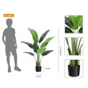 2pcs Bird of Paradise Artificial Plant, 5 Feet Faux Bird Paradise Plant Green Tropical Artificial Plants - 2 of 4