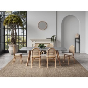 Set of 4 Paragon Dining Chairs: Upholstered, Ash Wood Frame, No Assembly - Manhattan Comfort - 1 of 4