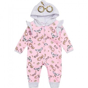 Kids Harry Potter Symbols All Over Print Hooded Pajamas - 1 of 4