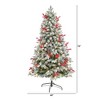 Nearly Natural 6-ft Snow Tipped Norwegian Fir Pre-Lit Artificial Christmas Tree with 200 LED Lights - 2 of 4