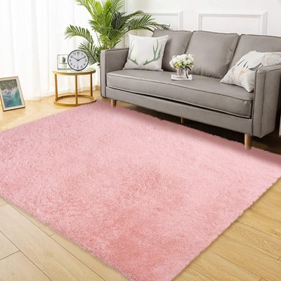 Fluffy Shaggy Rug: Tie-Dyed Furry Non-Shedding Plush Rug – Fuzzy Accent Carpet for Living Room, Bedroom | Soft Feet-Friendly Home Decor Floor Cover