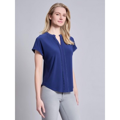 Jones New York Split Neck Top
