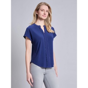 Jones New York Split Neck Top - 1 of 3