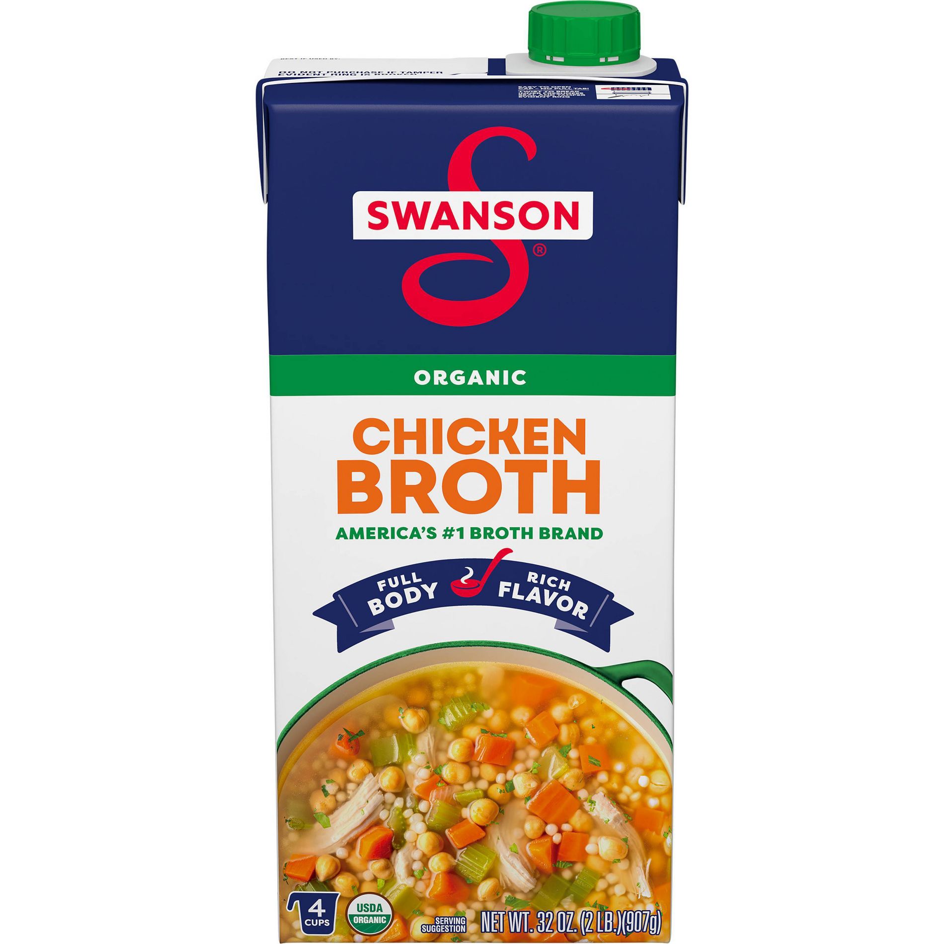 Swanson 100% Natural Gluten Free Organic Free-Range Chicken Broth - 32 oz