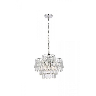 Elegant Lighting Mila 16 inch pendant in chrome