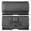 LUXMO Extra Large Horizontal Universal Leather Pouch w/ Card Slot - Black Black - 2 of 4