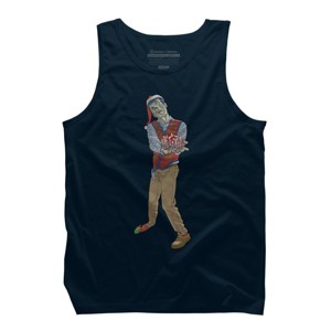 Men's Design By Humans Christmas Zombie By Ayota Tank Top - 1 of 3