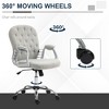 Kumasinova Teddy Fleece Home Office Chair with Padded Armrests,Button Tufted Desk Chair with Adjustable Height and Swivel Wheels for Bedroom - 3 of 4