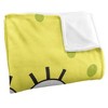 Kids' Spongebob  Goofy Smile Face Silky Touch Blanket White 36X58 - 3 of 4