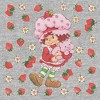 Women's Strawberry Shortcake Berry Flower Background T-Shirt - 2 of 4