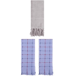 REGALWOVEN Cotton Absorbent Soft Decorative Turkish Bath Towel for Bathroom 3 Packs - 1 of 4
