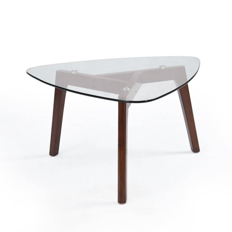 Wasco Mid-Century Modern Coffee Table with Glass Top - Christopher Knight Home, 4 of 10