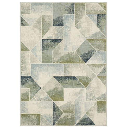 Bryant Contemporary Geometric Indoor Area Rug Blue/green 