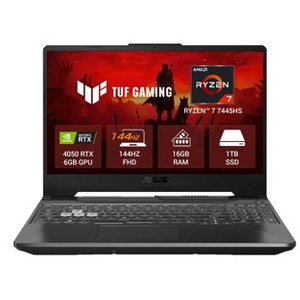 ASUS TUF A16 16" WUXGA IPS 144Hz Gaming Laptops , AMD Ryzen 7, 16GB RAM , 512GB SSD , NVIDIA GeForce RTX 4050 6GB ,Windows 11H , Mecha Gray - 1 of 4