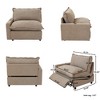 WJSHome 85'' Loveseat Power Recliner Sofa with Footrest, Oversized Cloud Modular Sectional Reclining Couches for Living Room - 3 of 4