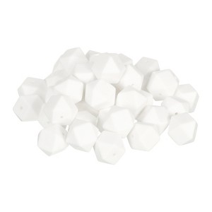 Unique Bargains DIY Keychain Necklace Jewelry Making Hexagonal Silicone Beads 30 Pcs - 1 of 4