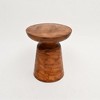 GDFStudio Modern Multifunctional Iron 17" Round Wood Finish End Table - 3 of 4