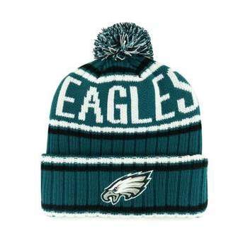 Philadelphia Eagles Youth Tailgate Cuffed Knit Hat with Pom - Midnight Green