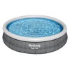 Bestway Fast Set 12' x 30" Round Inflatable Outdoor Above Ground Swimming Pool Set with 330 Gallon Filter Pump and Repair Patch, Gray Rattan - image 2 of 4