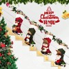 4 Pack 18 Inch Big Xmas Stockings Decoration - Santa Snowman Reindeer Penguin Family Stockings Home Decor Set of 4 - 3 of 4