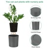 Unique Bargains Plastic Lightweight Modern Design Plant Pot Round 2 Pcs - 2 of 4