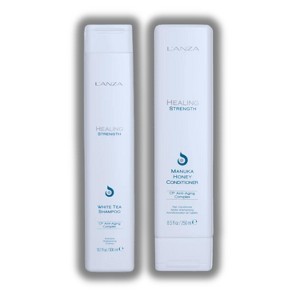 Lanza Healing Strength - White Tea Shampoo (10.1 oz) & Manuka Honey Conditioner (8.5 oz) - Duo Set | For Dry, Damaged Hair, Restores Softness & Shine - 1 of 2
