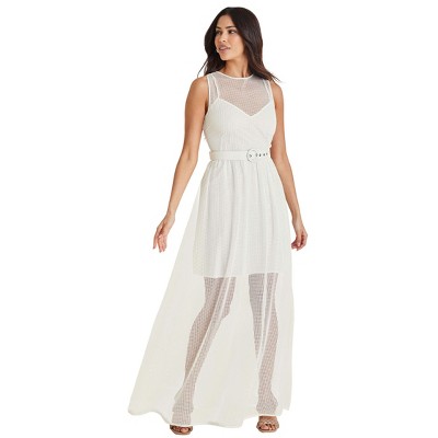 VENUS Womens Diamond Lace Maxi Dress