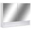 vidaXL LED Bathroom Mirror Cabinet White 31.5 in.x5.9 in.x23.6 in. MDF - 2 of 4
