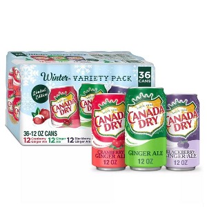 Canada Dry Winter Variety Pack - 12 Oz Can (Pack of 36) - 1 of 3