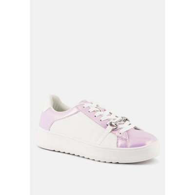 Женские кроссовки London Rag Womens Nemo Contrasting Metallic Faux Leather Sneakers 7 — фото 2