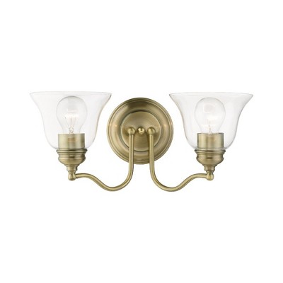 Hicks Antique Brass Double Wall Light