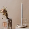 LumiPur 2pk 1"x9" Signature Collection Flickering Flameless LED Wax Taper Candle  Gray Fog - 2 of 4
