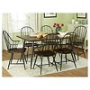 Milo Rectangular Wood with Metal Frame Dining Table Black/Espresso Brown - Buylateral: Scandinavian Style, Seats 6, Trestle Base - 3 of 4