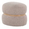 LumiSource Cinch Pouf Ottoman Natural Fabric - 3 of 4