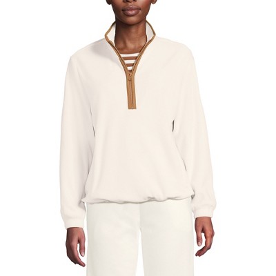 Lands' End Women's Anyweather RainDefense Fleece Quarter Zip Pullover