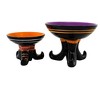 Transpac 6.5 Inch Candy Dishes With Witch Boot Base Boots Orange Purple Black Candy Dishes - 2 of 3