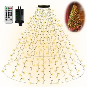 Ollny 400 LED 16 strings Warm White Christmas Tree Lights (Green Cable, Plug in, 8 Modes) - 1 of 4