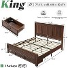 Bed Frame with 52.2" Tall -Panel Headboard & Footboard - 2 of 4