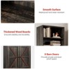 71.4" Tall Farmhouse 6-Shelf Wooden Bookcase with Doors, Industrial Display Storage for Bedroom, Living Room & Office - 3 of 4