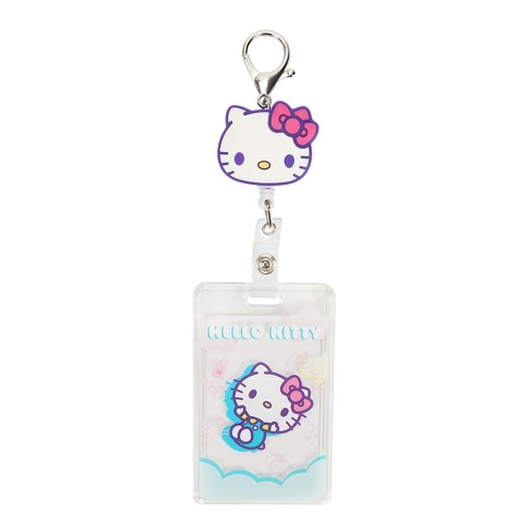 Hello Kitty Card Holder Sanrio Kuromi Melody Keychain Retractable