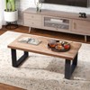 Tangkula 47" Farmhouse Style Accent Table w/ Thickened Tabletop & Natural Wood Texture - 3 of 4